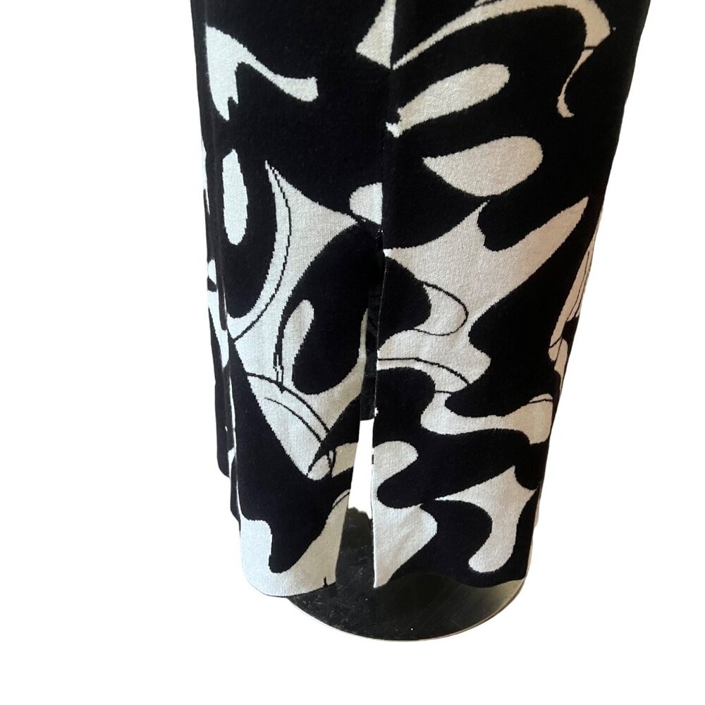 Eloquii Size 22/24 NEW Abstract Black & Gray Knit Intarsia Column Sweater Skirt - Picture 6 of 16